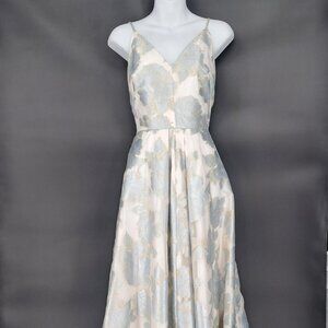 Calvin Klein Floral-Print A-Line Gown Size 10